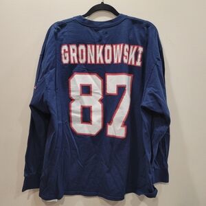 New England Patriots Football Gronkowski 87 Long Sleeve Crew Neck Cotton - 2XL